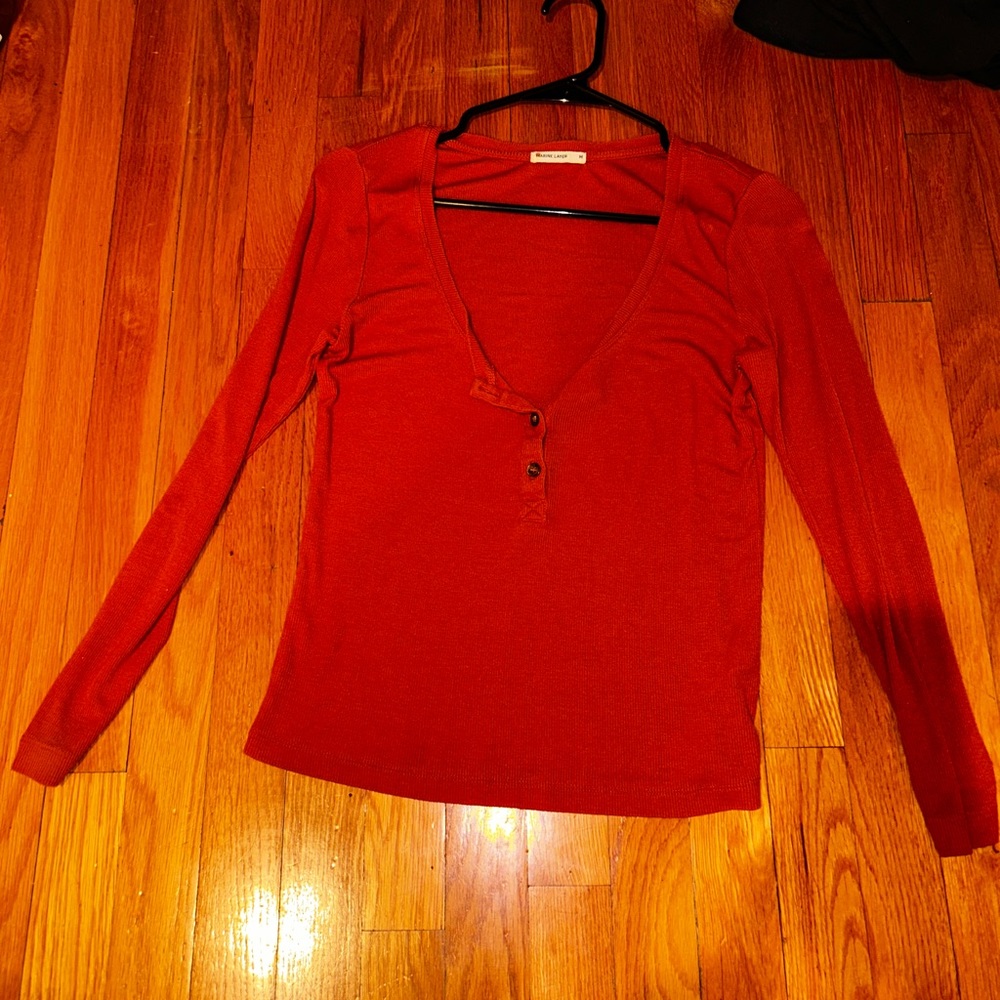 Orange long sleeve from marine layer